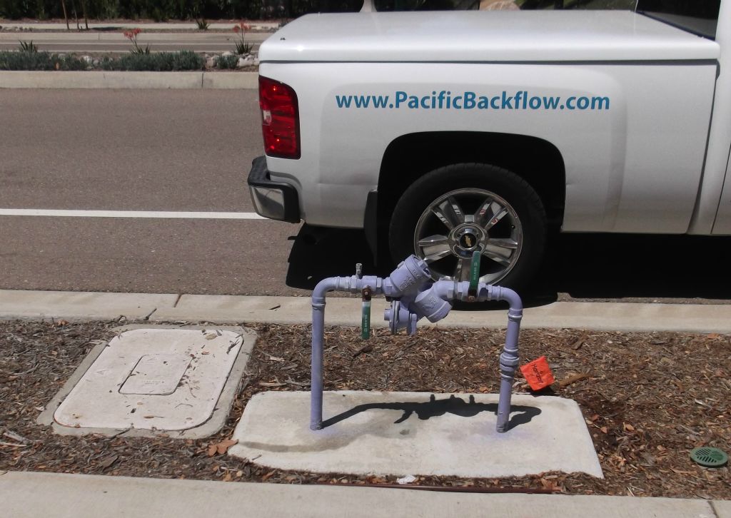 Known as RP or RPP, the most widely used type of backflow device in San Diego County